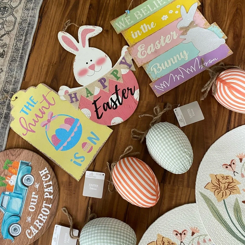 Lots of Easter and Spring Decor Set - Multicolor